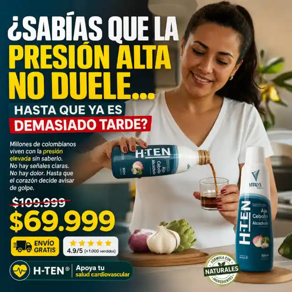 🧄 H-TEN®: Apoya tu salud Cardiovascular 35 OFF